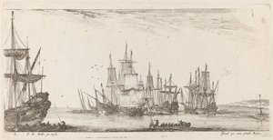 Gruppe von Schiffen, 1644 von Stefano della Bella