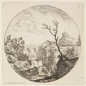 Landschaft (Landschaften und Ruinen Roms, 7) von Stefano della Bella