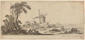 Landschaft mit Windmühle