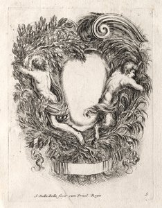 Neues Modell für eine Kartusche, 1647 von Stefano della Bella