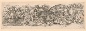 Ornamente von Friesen und Laubwerk von Stefano della Bella