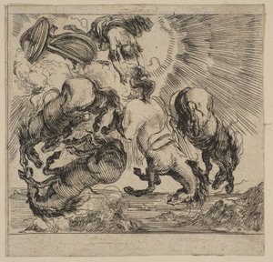 Phaeton, aus dem Spiel der Mythologie Jeu de la Mythologie, 1644 von Stefano della Bella
