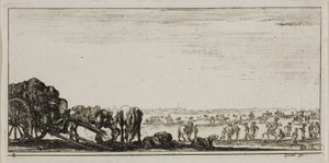 Tafel Acht aus Zeichnungen von mehreren Bewegungen von Soldaten von Stefano della Bella
