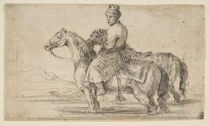 Polnischer Bräutigam badet Pferde von Stefano della Bella
