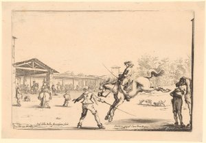 Reitschule, Blatt 5 der Folge "Verschiedene Figuren" von Stefano della Bella