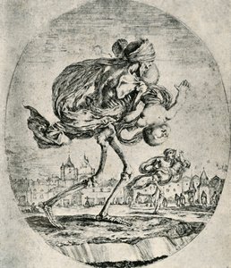Reproduktion eines Radierung aus dem Set von fünf Todesfällen, von Stefano della Bella, 1906 von Stefano della Bella