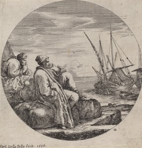 Hafen mit zwei türkischen Kaufleuten, 1656