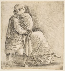 Sitzende Frau im Profil nach antikem Basrelief, ca. 1660