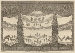 Sechste Szene des ganzen Himmels, 1637 von Stefano della Bella