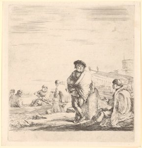 Stehender Matrose neben einem sitzenden Levantinen von Stefano della Bella