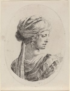 Sultanin mit verschleiertem Turban, von hinten gesehen von Stefano della Bella