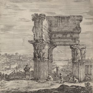 Tempel der Concordia und Forum Romanum, 1656