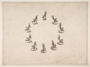 Zehn Kavaliere bilden einen Kreis, 1652 von Stefano della Bella