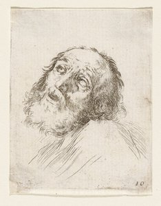 Kopf des reumütigen Heiligen Petrus von Stefano della Bella
