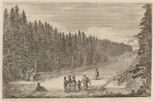 Die Allee der Brunnen, wahrscheinlich 1653