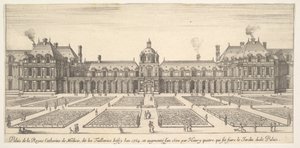 Der Palast von Katharina de Medici, genannt die Tuilerien, aus Verschiedene Ansichten von bemerk..., 1649-51 von Stefano della Bella