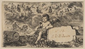 Titelseite: Amor, aus Spiel der Mythologie, 1644 von Stefano della Bella