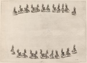Vierundzwanzig tanzende Kavaliere, 1652 von Stefano della Bella