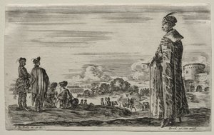 Verschiedene Figuren und Landschaften: Eine Gruppe polnischer Herren von Stefano della Bella