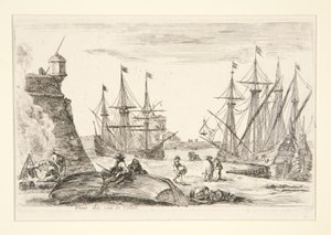 Ansicht einer Ecke von Calais (Vue d von Stefano della Bella