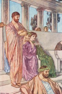 Ein griechisches Publikum in einem Theater