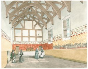 Die Große Halle von Cothay Manor, in der Nähe von Wellington, Somerset, 2016 von Stephen Conlin