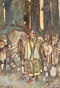 Und in dieser Nacht gab es Festmahl und Freude in der einsamen Hütte, ca. 1910