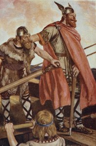 Erik der Rote (950-1003/04) segelt nach Grönland, Illustration aus 