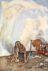 Das weiße Ross war vor ihren Augen wie ein Nebelkranz verschwunden, um 1910 von Stephen Reid