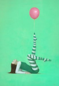 Rosa Ballonbalance