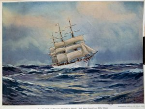 Das Segel der Großherzogin Elisabeth. Aquarell von Willy Stower, 1909. Paris, Kunstgewerbemuseum von Willy Stoewer 