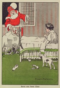 Bertie sieht den Weihnachtsmann, Buchillustration von Stuart Barker