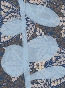 Serenes blaues Blattmuster von Studio Palette