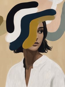 Nachdenklicher abstrakter Blick von Studio Palette
