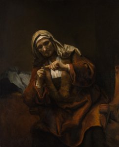 Alte Frau schneidet ihre Nägel, ca. 1655-60