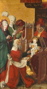 Beschneidung Christi (Innenseite); Maria einer Heimsuchung (Außenseite)