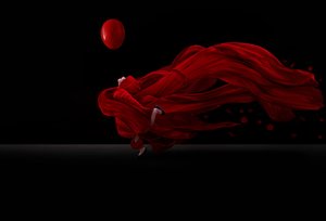 Roter Stofftanz