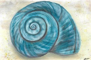 Blaues Spiralschneckenhaus von Sunet Theron