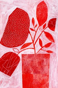 Abstrakte Rote Botanicals