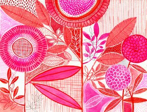 Buntes Blumenabstrakt von Susan Black