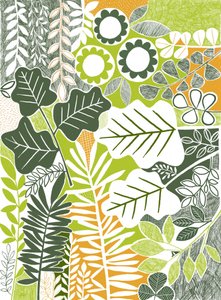 Grüne botanische Muster von Susan Black