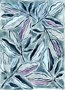Gedämpfte botanische Blätter von Susan Black