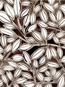 Sepia botanisches Muster