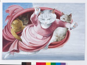 Illustration aus Cats Galore! A Compendium of Cultured Cats (veröff. 2015) von Susan Herbert