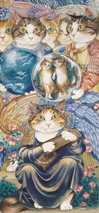 Illustration aus Cats Galore! A Compendium of Cultured Cats (veröff. 2015) von Susan Herbert