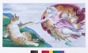 Illustration aus Cats Galore! A Compendium of Cultured Cats (veröffentlicht 2015) von Susan Herbert
