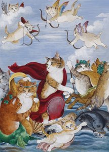 Illustration aus Cats Galore! A Compendium of Cultured Cats (veröffentlicht 2015) von Susan Herbert