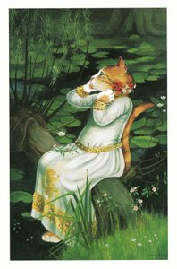 Illustration aus Pre-Raphaelite Cats von Susan Herbert