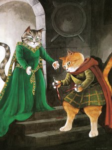 Illustration aus Shakespeare Cats: Poster Book (veröffentlicht 2016) von Susan Herbert