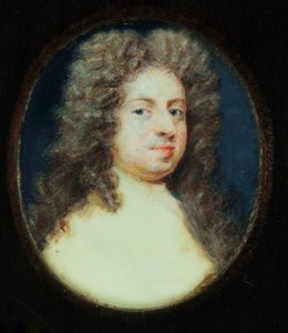 Sir Godfrey Kneller (Aquarell auf Elfenbein) von Susan Penelope Gibson
